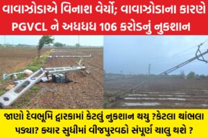 106 crore loss to PGVCL due to cyclone