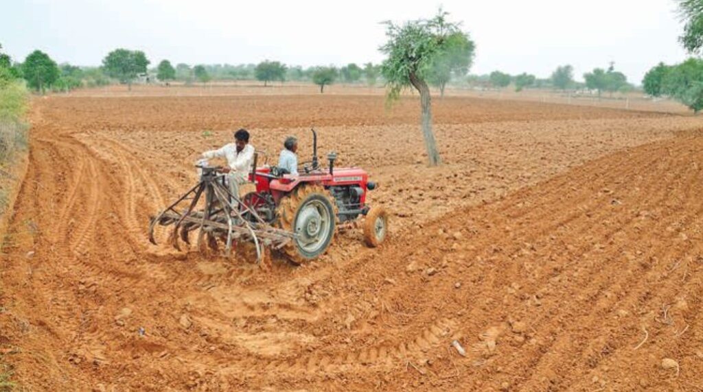 Sowing by tractor